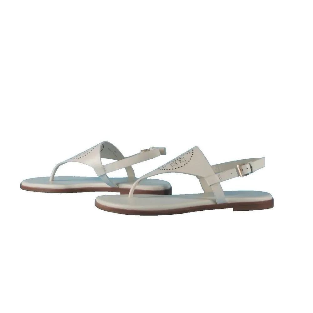New Tory Burch Capri T Strap Perforated Logo Thong Flip Flop Sandal Size 10.5 $2 - Picture 2 of 8
